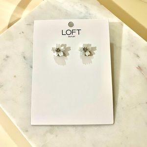 LOFT Iridescent Floral Stud Earrings